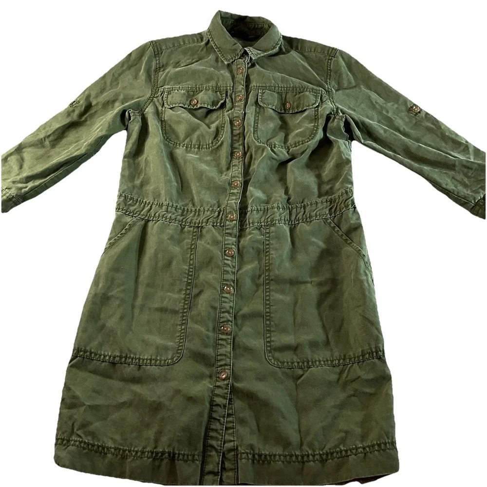 Armani Exchange Olive Green Size 2 Women's Dress
